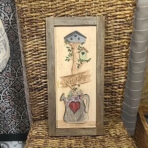 Adorable wooden Welcome sign